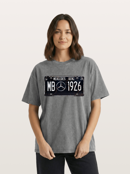 Commemorative license plate Washed T-shirt