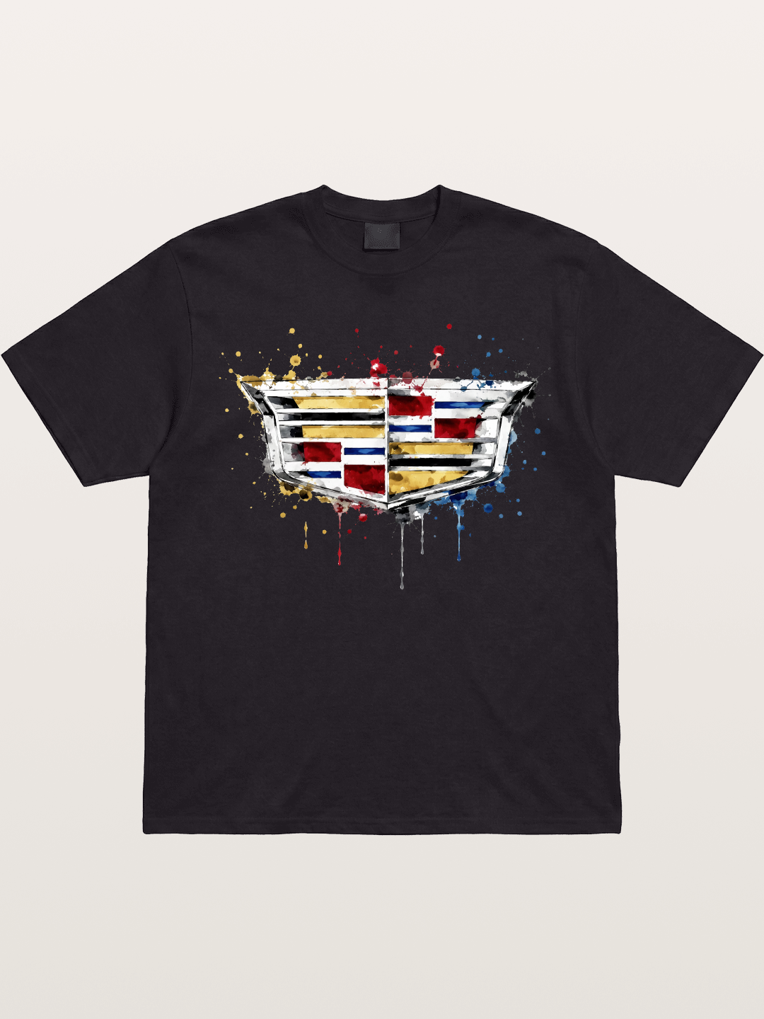 Cadillac Watercolor Logo Print Gildan T-shirt