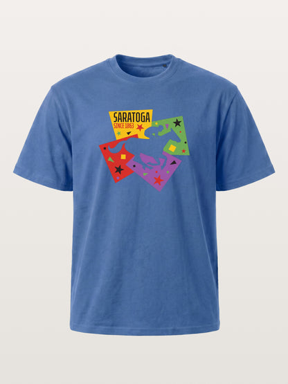 Saratoga Geometric Horse Rider Art Gildan T-shirt
