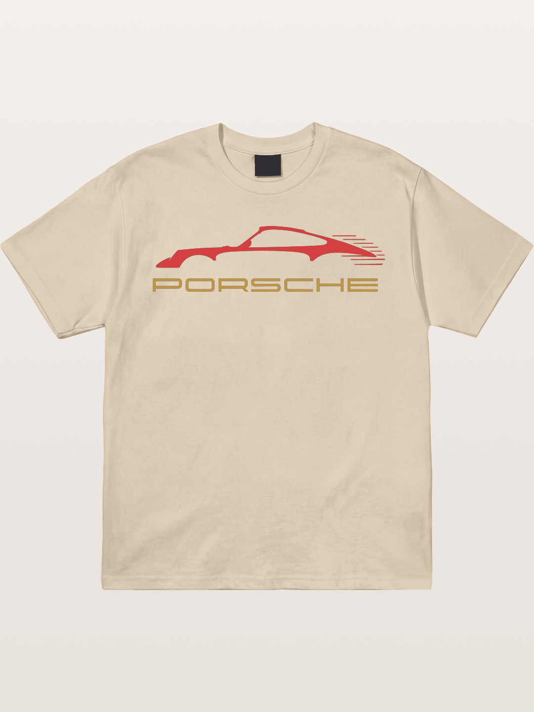 Porsche Red Sports Car Silhouette Gildan T-shirt