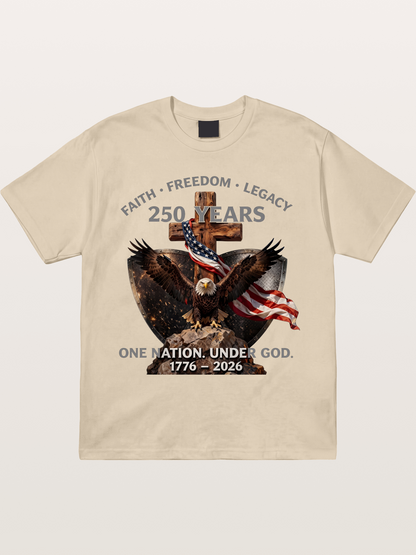 American Eagle Cross Faith Freedom Gildan T-shirt