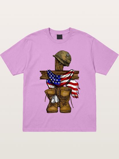 Military Cross Memorial Tribute Design Gildan T-shirt