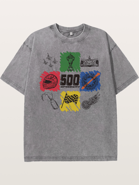 Indy 500 Sketch Washed T-shirt