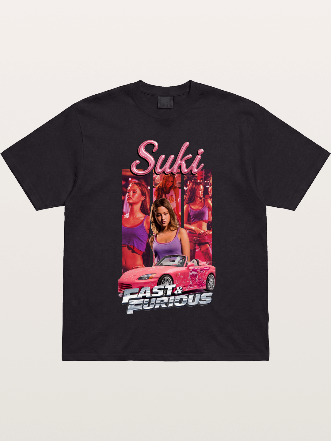 Fast & Furious Pink Crew Gildan T-shirt