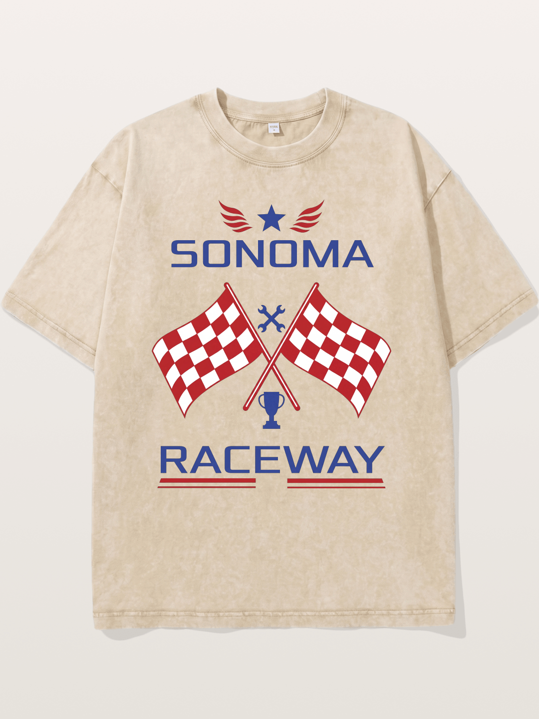 Sonoma Raceway Checkered Flag Crest Washed T-shirt