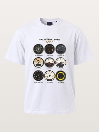 Porsche 911 Cluster Vintage Gauge Set Cotton T-shirt