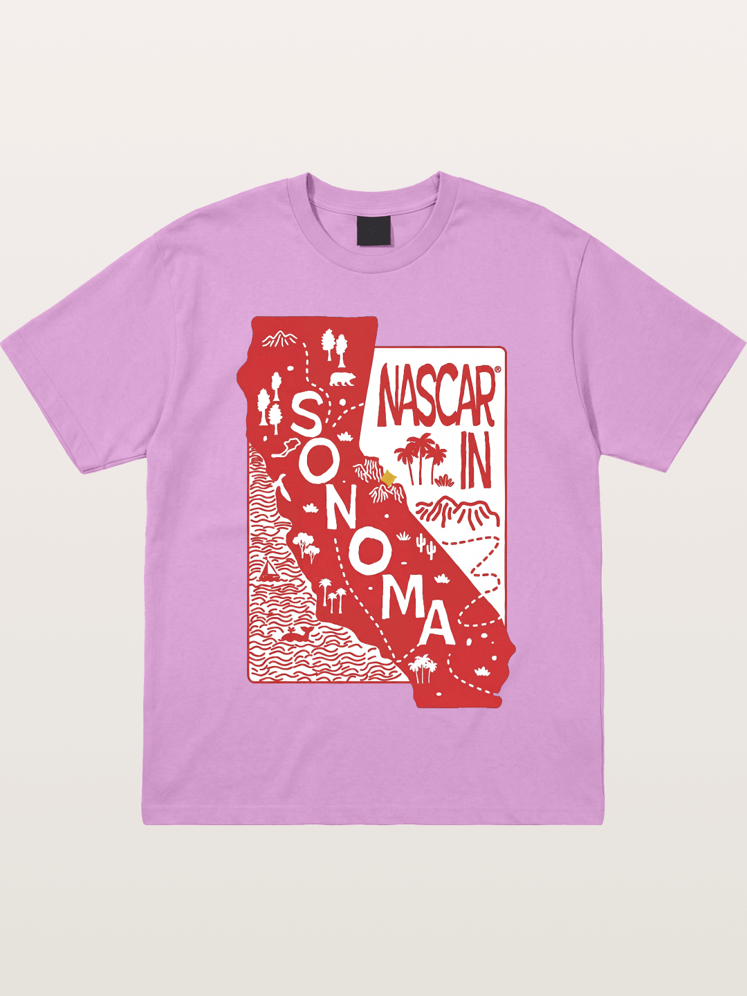Sonoma Raceway California Outline Gildan T-shirt