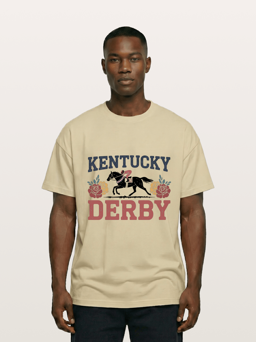 Kentucky Derby Rose Horse Poster Gildan T-shirt