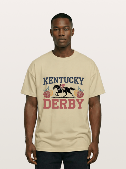 Kentucky Derby Rose Horse Poster Gildan T-shirt