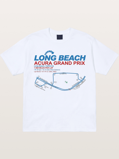 Long Beach Grand Prix Map Gildan T-shirt