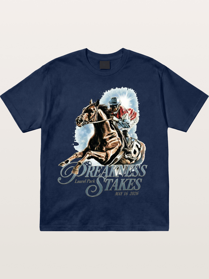 Preakness Stakes Jockey Poster Cotton T-shirt