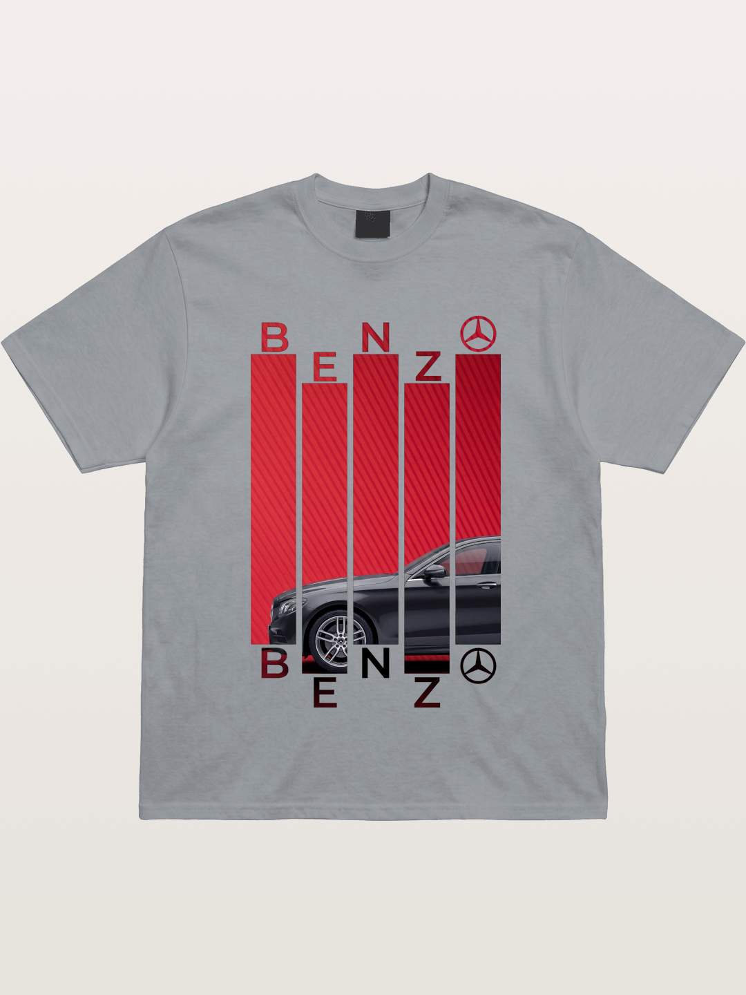 Benz Barcode Style Print Gildan T-shirt