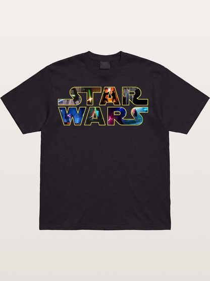 Star Wars Classic Logo Movie Cotton T-shirt