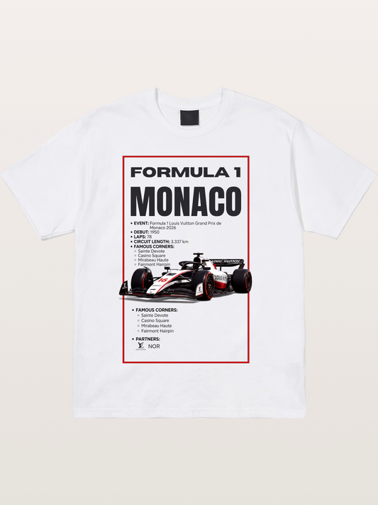 F1 Monaco Grand Prix Fact Sheet Cotton T-shirt