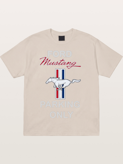 Ford Mustang Parking Only Sign Cotton T-shirt