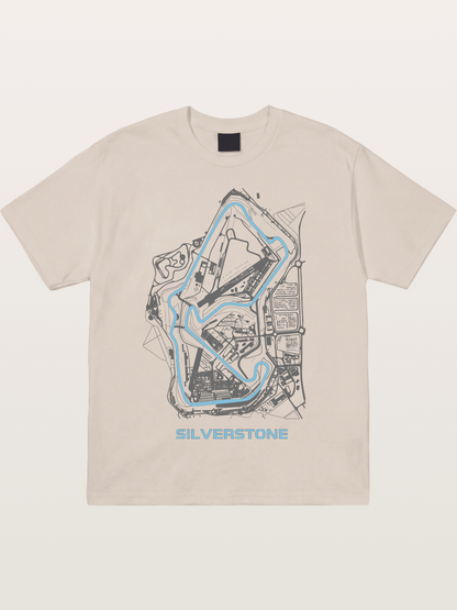 Silverstone F1 Circuit Map Cotton T-shirt