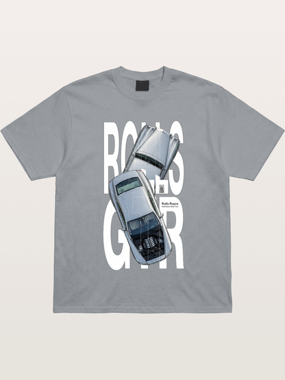 Silver Rolls Royce Overlay Print Gildan T-shirt
