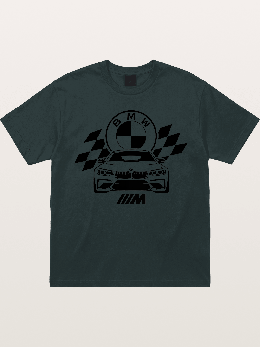 BMW M Series Checkered Flag Print Gildan T-shirt