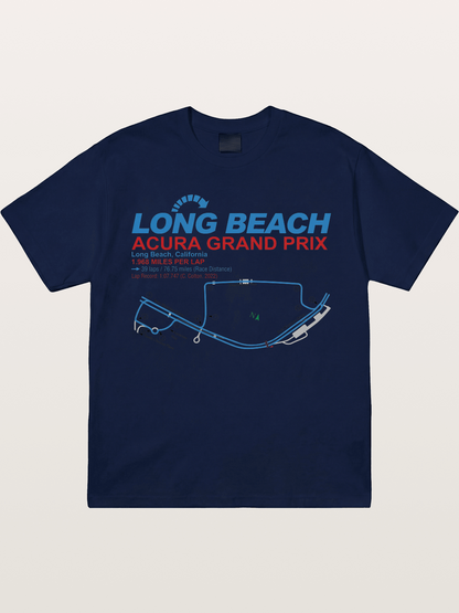 Long Beach Grand Prix Map Gildan T-shirt