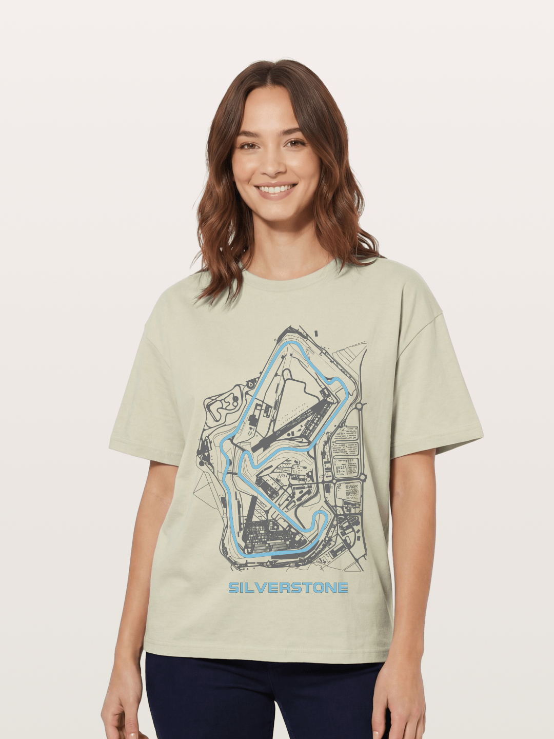 Silverstone F1 Circuit Map Cotton T-shirt