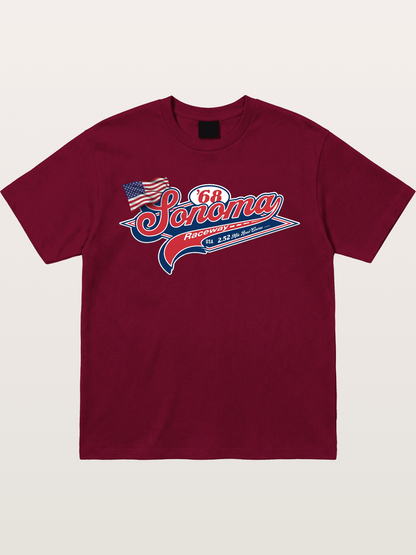Sonoma Raceway 1968 Vintage Script Gildan T-shirt