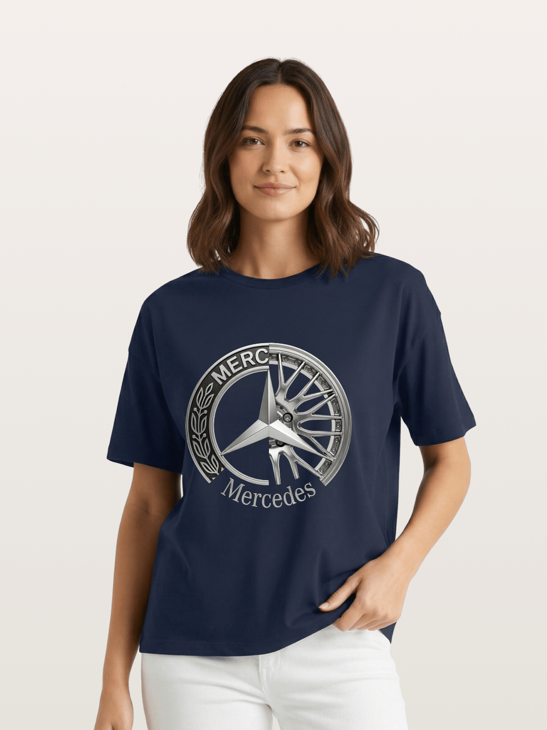 Mercedes Benz Wheel Emblem Art Gildan T-shirt