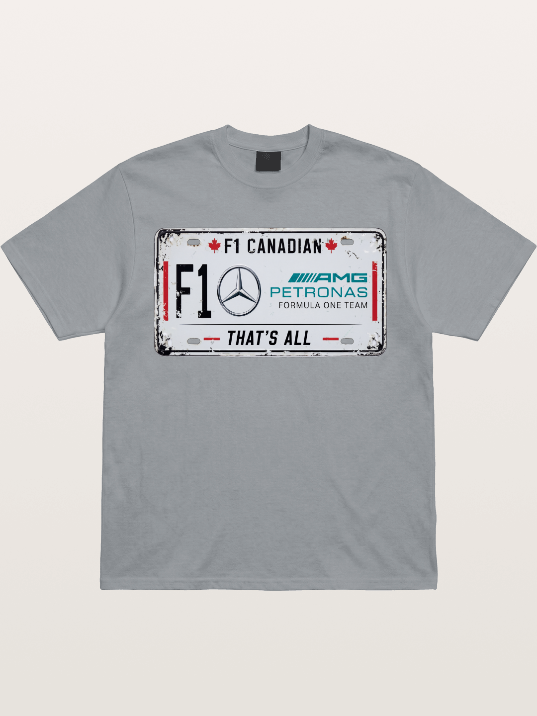 Mercedes F1 License Plate Print Gildan T-shirt