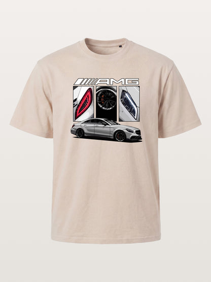 AMG Coupe Split Body Component Collage Cotton T-shirt