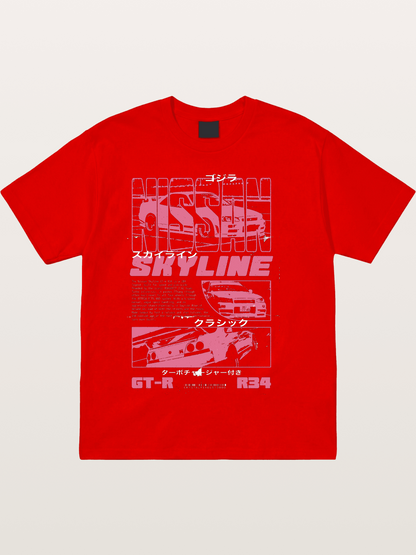 Godzilla GT-R Skyline Cotton T-shirt