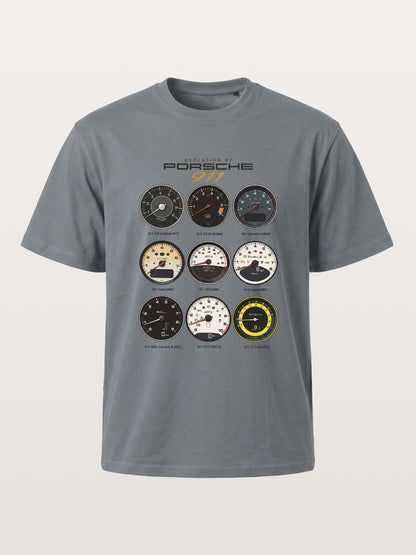 Porsche 911 Cluster Vintage Gauge Set Cotton T-shirt