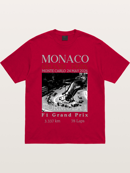 Monaco Grand Prix Black White Aerial Gildan T-shirt
