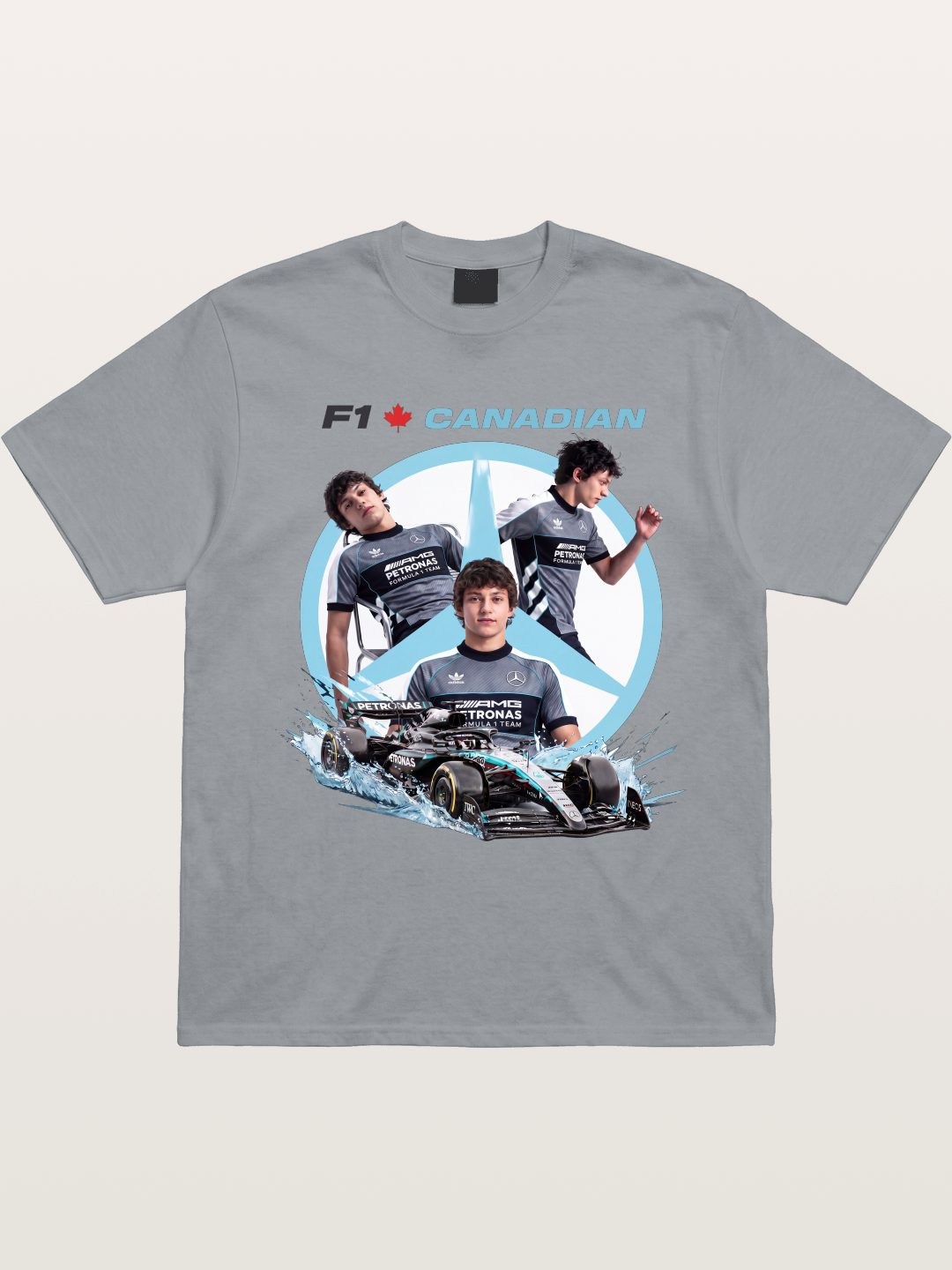 Canadian F1 Mercedes Racing Poster Gildan T-shirt