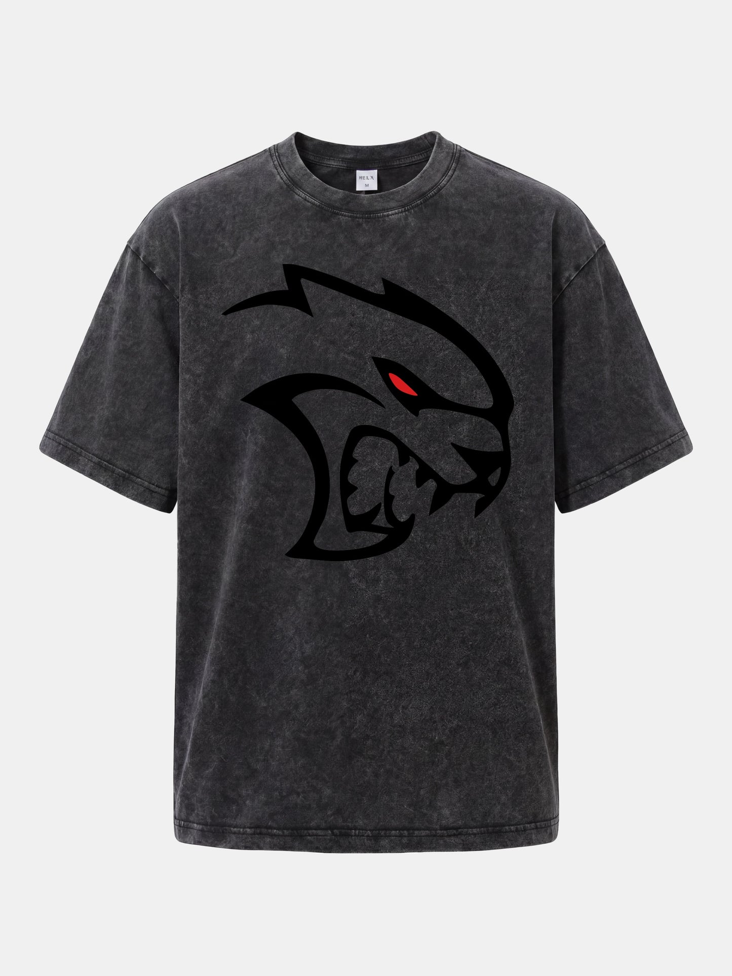 Hellcat Devil Face Silhouette Washed T-shirt