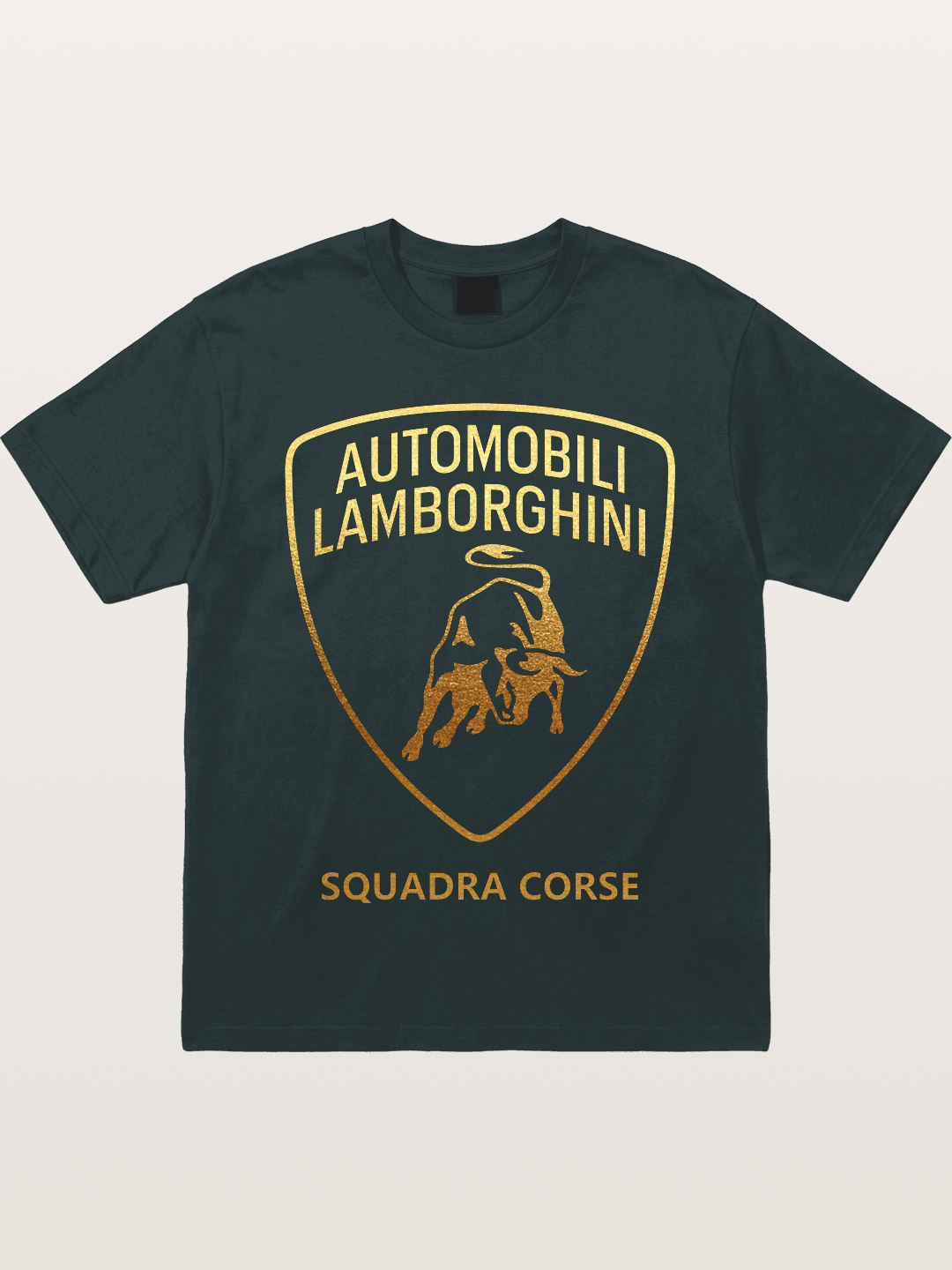 Lamborghini Squadra Corse Gold Shield Gildan T-shirt -----