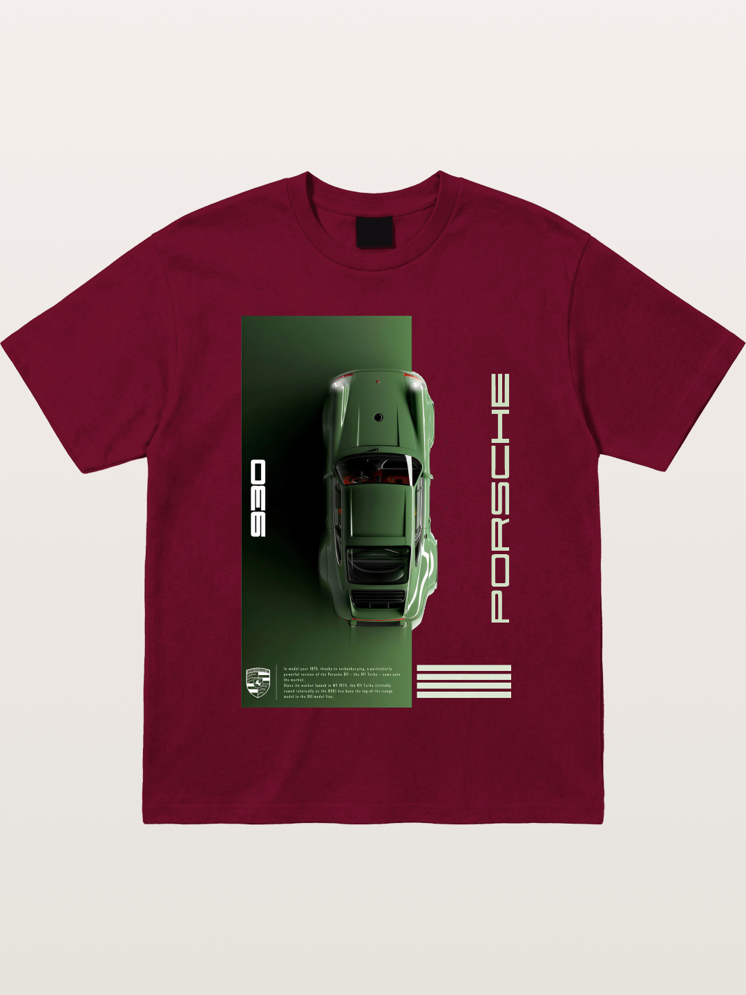 930 Porsche Green Top View Gildan T-shirt