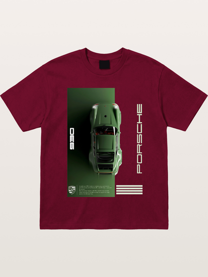 930 Porsche Green Top View Gildan T-shirt