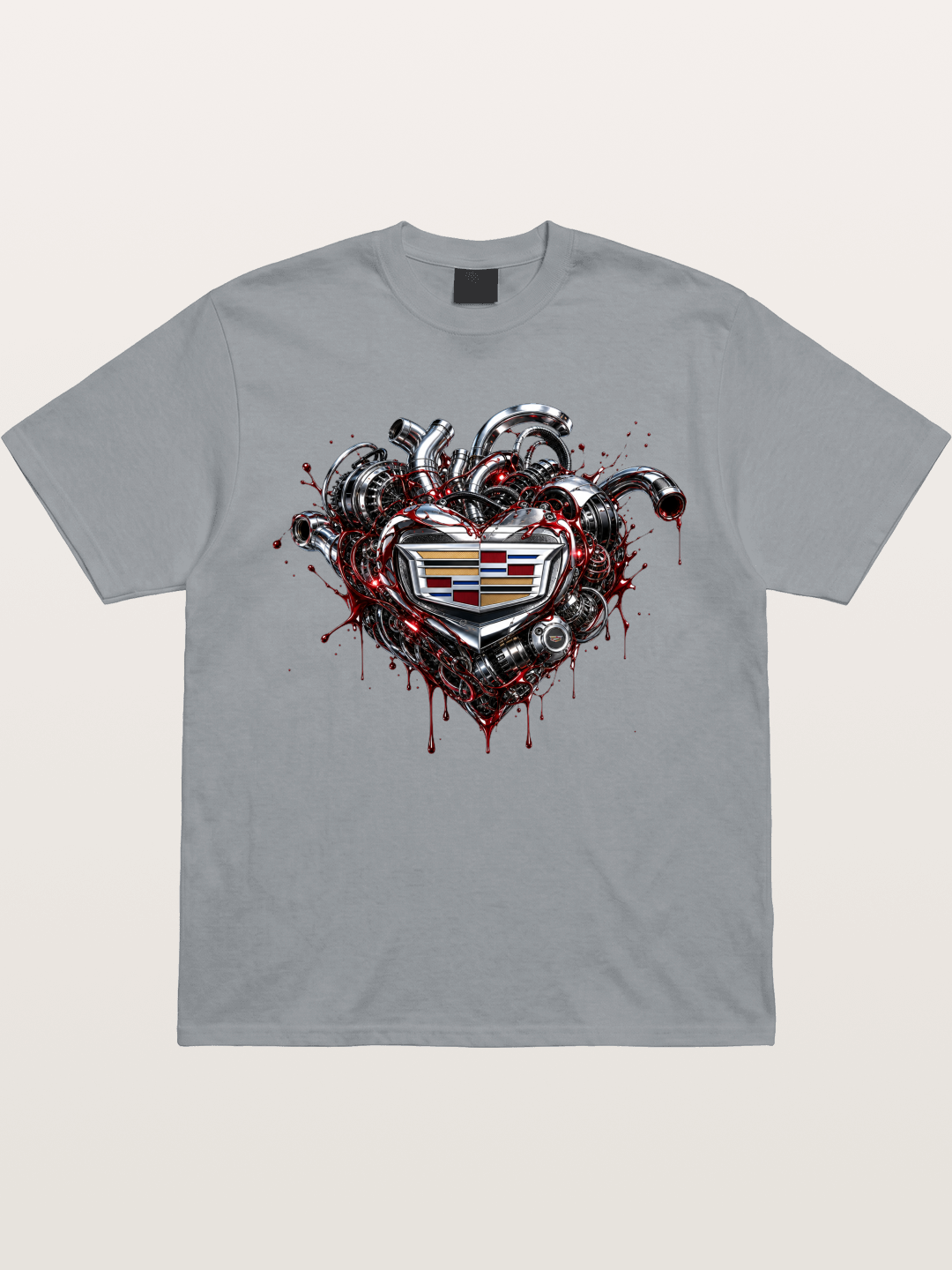 Cadillac Engine Heart Design Gildan T-shirt