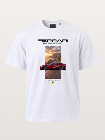 Ferrari 812 Tuscan Road Print Gildan T-shirt
