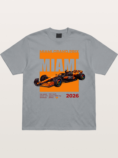 Miami GP Orange F1 Car Gildan T-shirt
