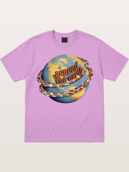 Global Cars Earth Illustration Gildan T-shirt