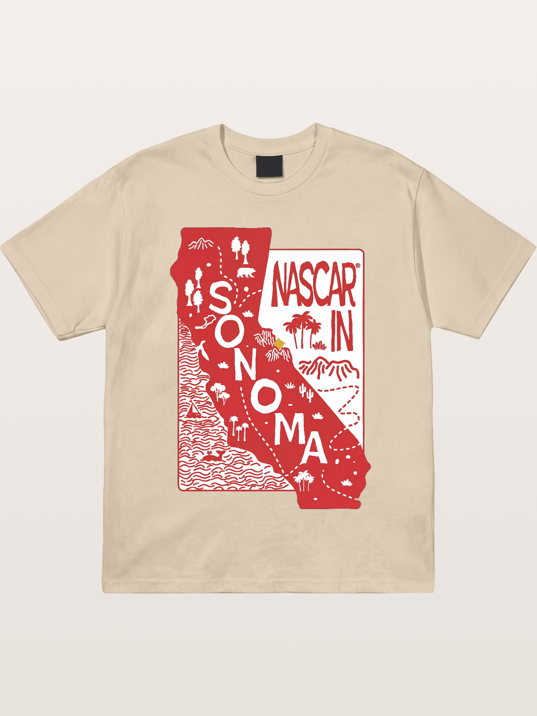 Sonoma Raceway California Outline Gildan T-shirt