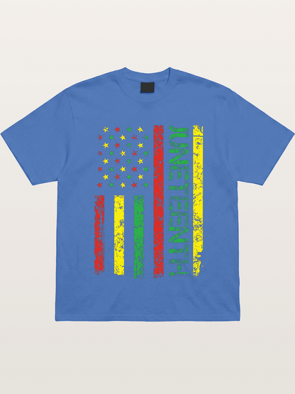 Juneteenth Stars and Stripes Design Gildan T-shirt