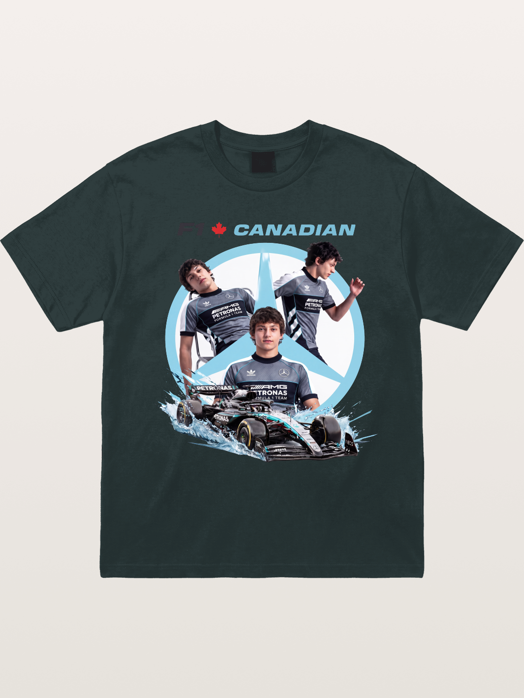 Canadian F1 Mercedes Racing Poster Gildan T-shirt