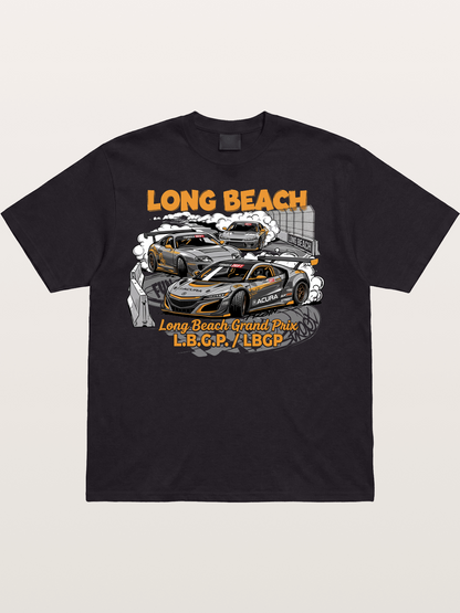 Long Beach Multi-Car Race Cotton T-shirt