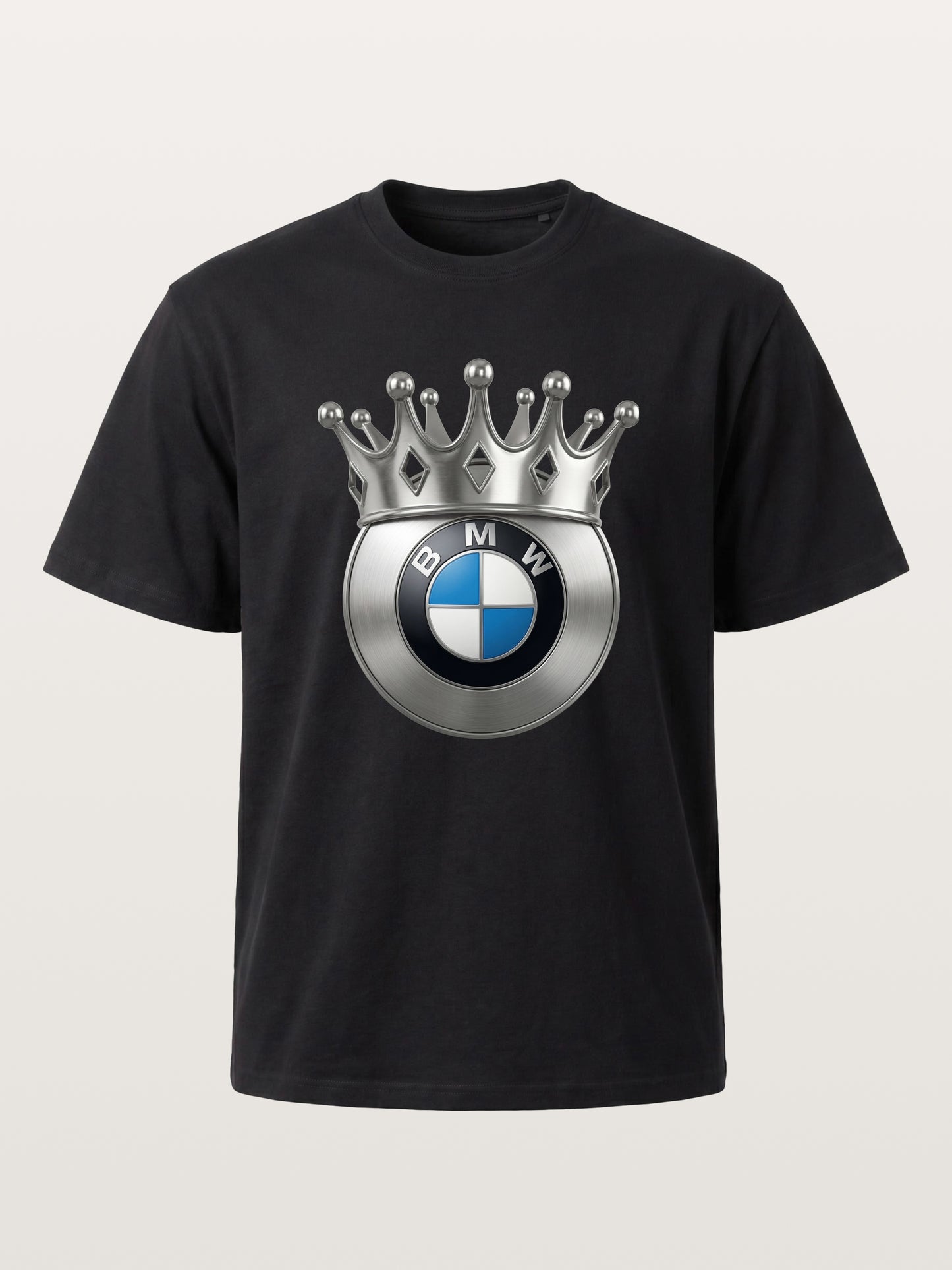 Crowned BMW Logo Metal Art Gildan T-shirt
