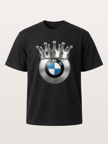 Crowned BMW Logo Metal Art Gildan T-shirt