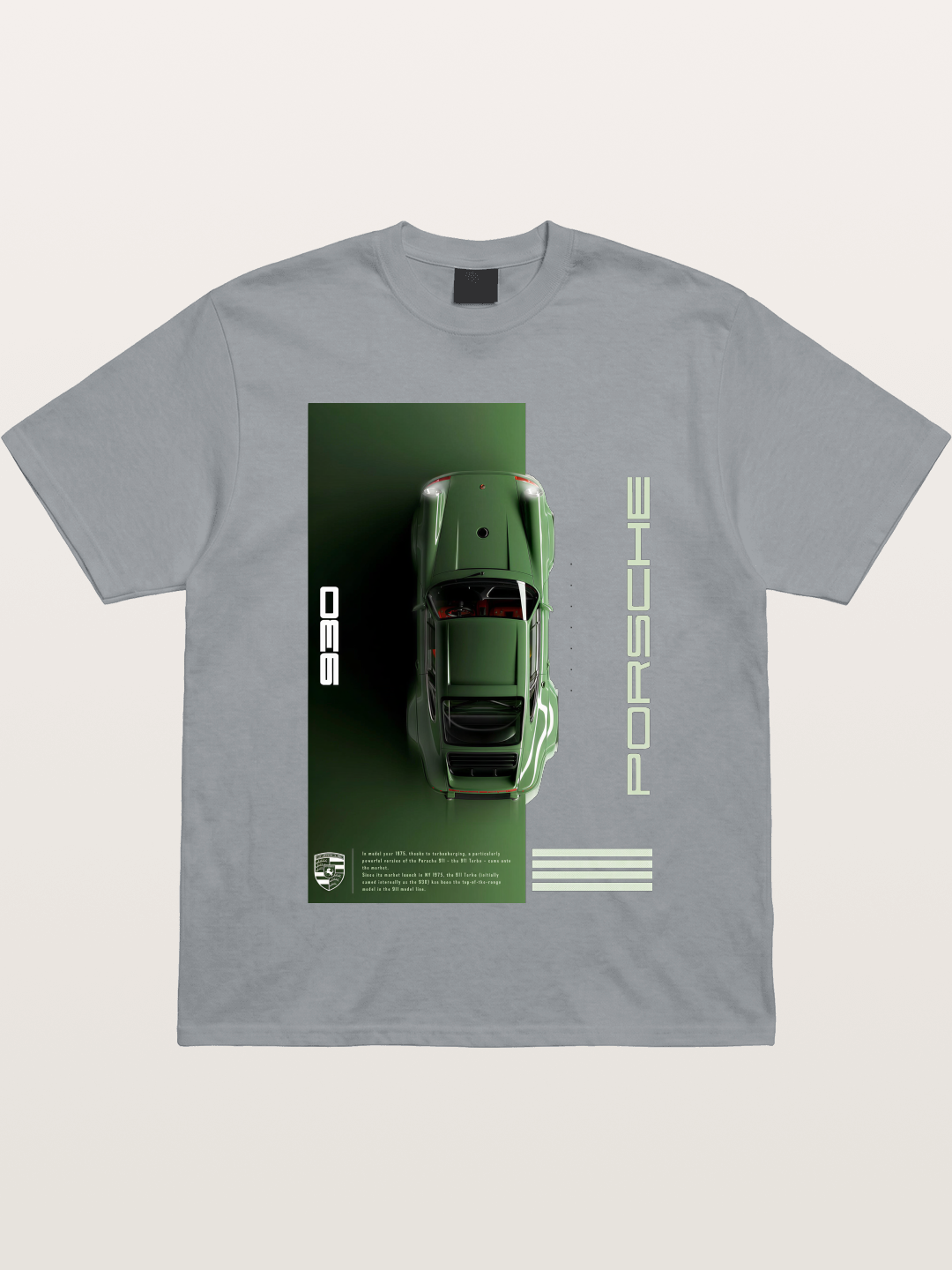 930 Porsche Green Top View Gildan T-shirt