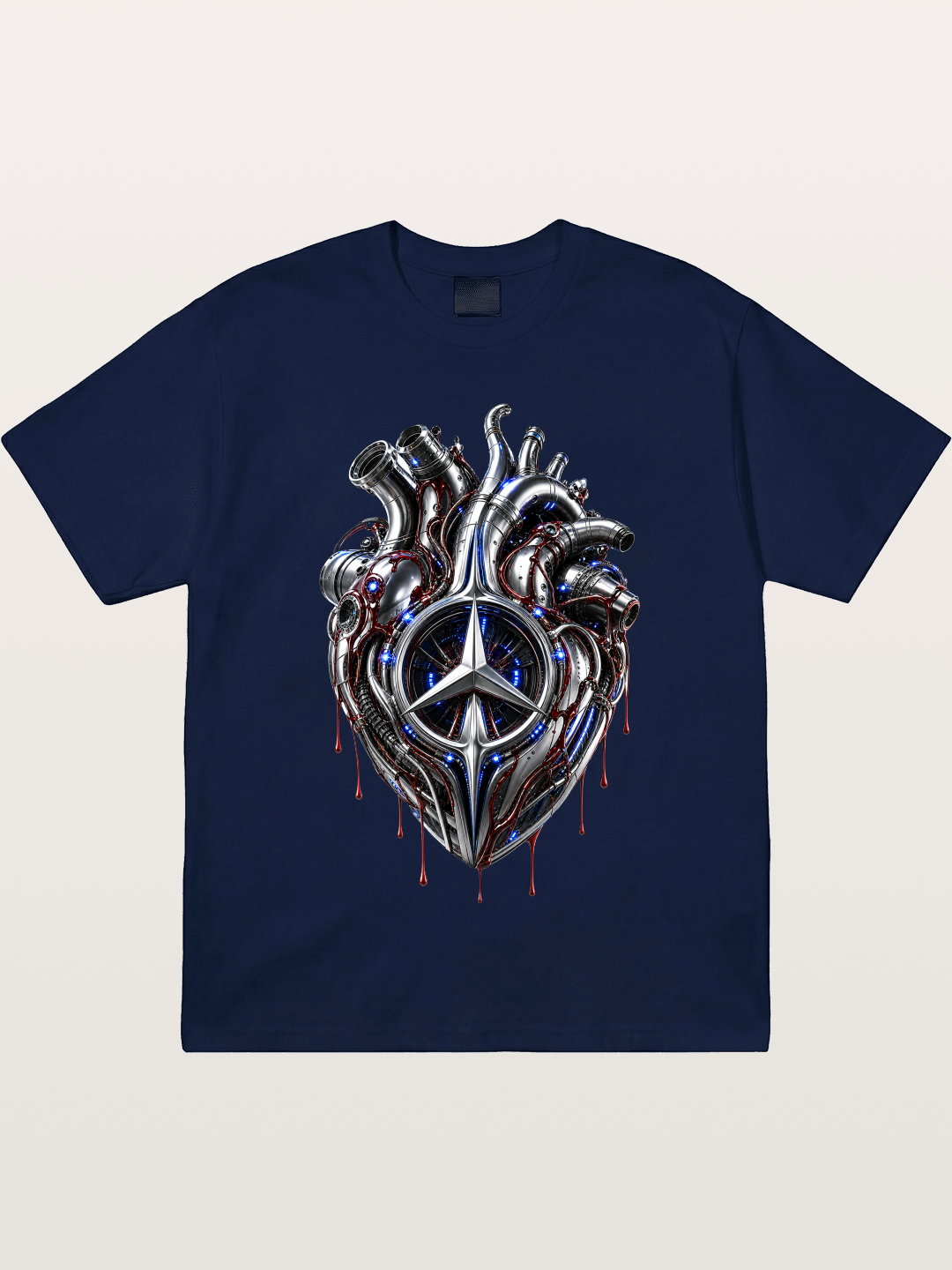 Mercedes Cyborg Heart Print Gildan T-shirt