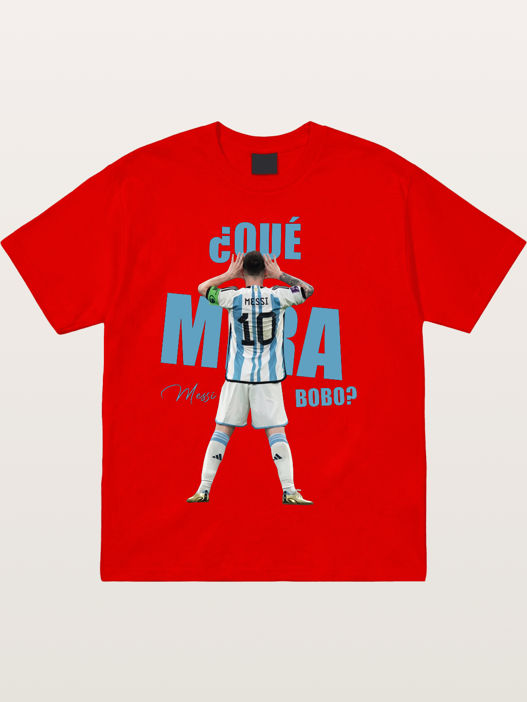 Messi ?Qu¡§| Mir¡§¡é Bobo Argentin Cotton T-shirt