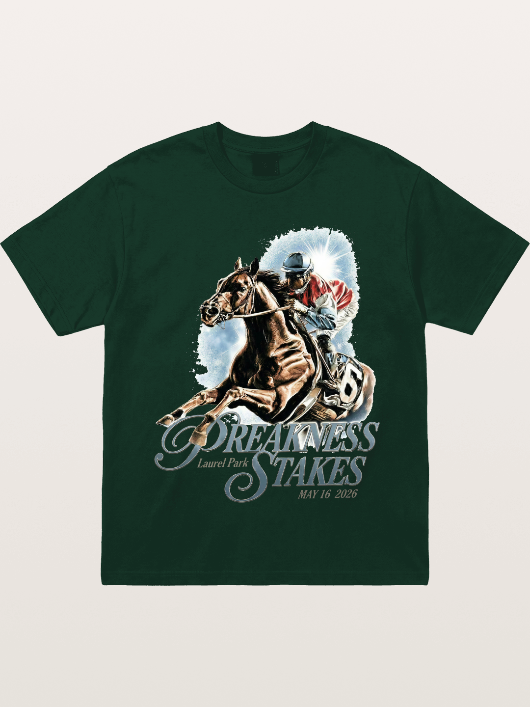 Preakness Stakes Jockey Poster Gildan T-shirt